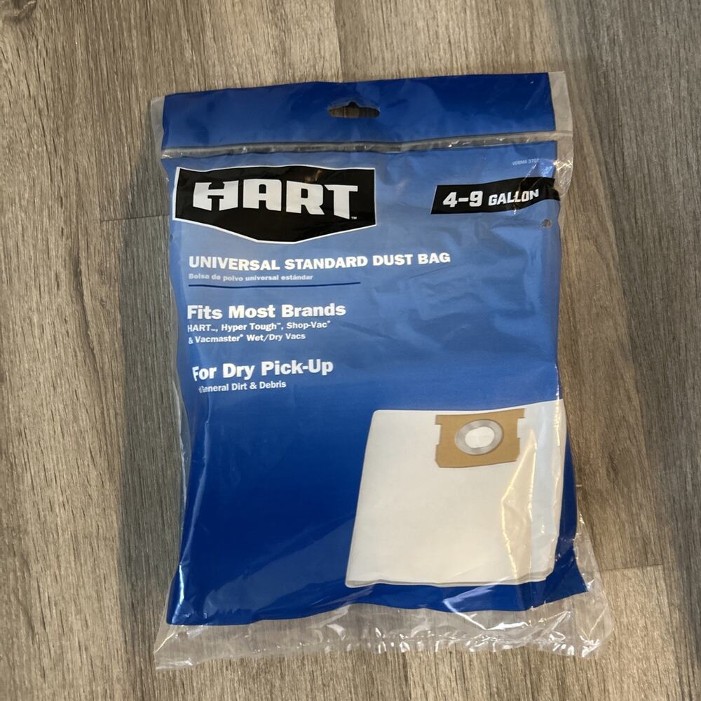 Hart 3 Pack 4-9 Gallon UNIVERSAL STANDARD VACUUM DUST BAGS VDBMA 3701 Shop-Vac N